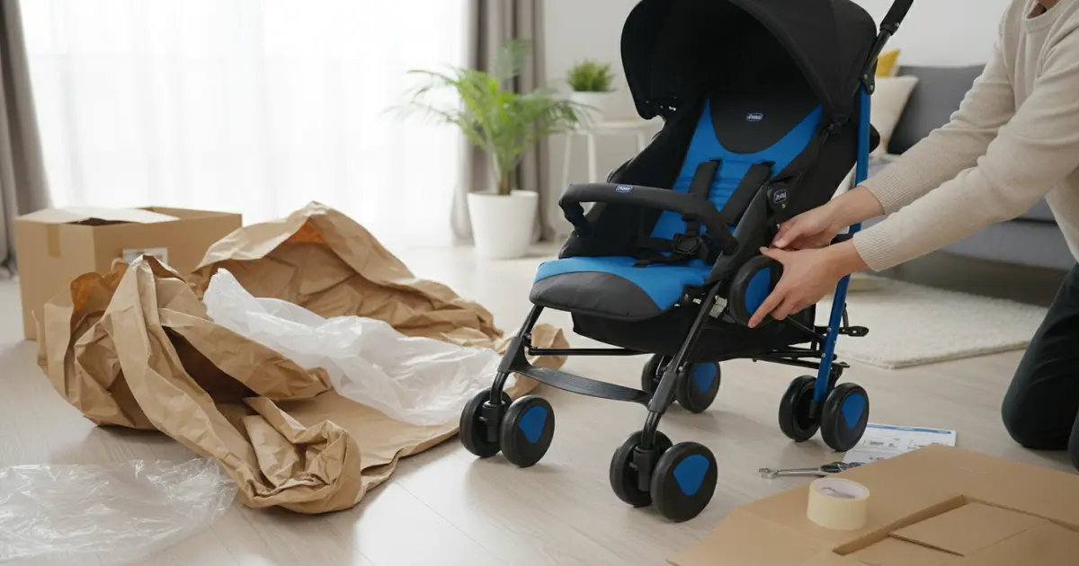Carrinho de passeio Chicco Echo, exemplo de mecanismo e encosto da marca.
